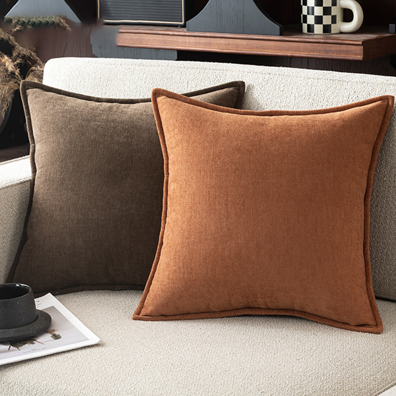 Pillow Cover 20X20 - Retro Yumuşak Şönil Yastık Kılıfları, Kanepe
