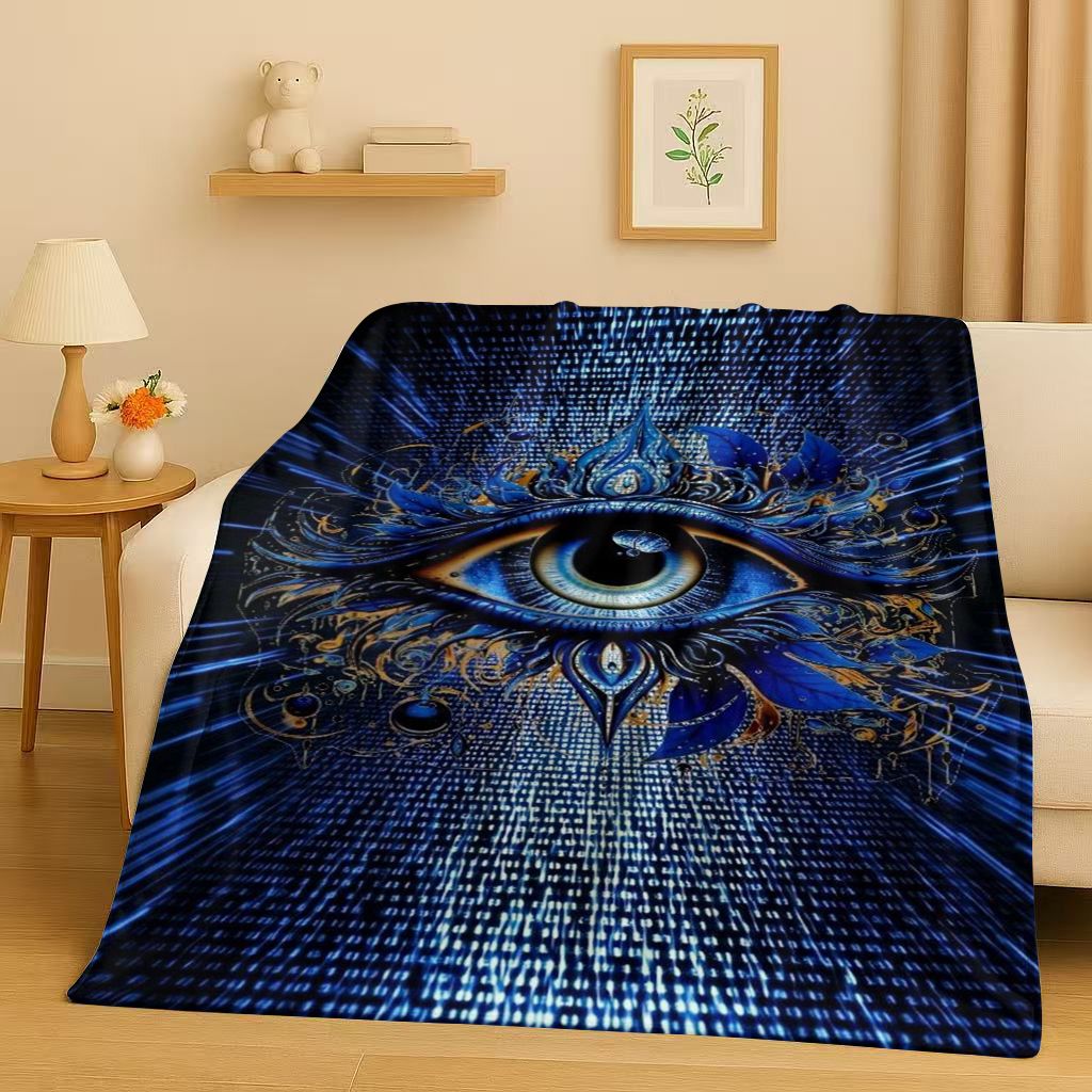 Home Textiles Egypt - Antik Mısır Piktografik Horus'un Gözü Flanel