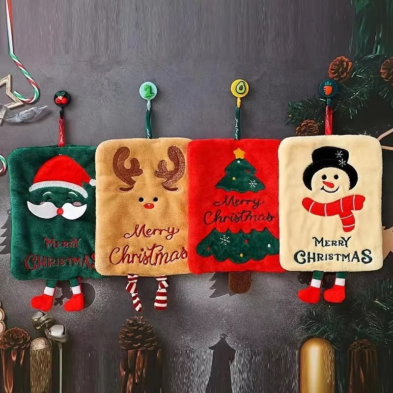 Home Textiles Towel - Noel Asılı El Havlusu Sevimli Noel