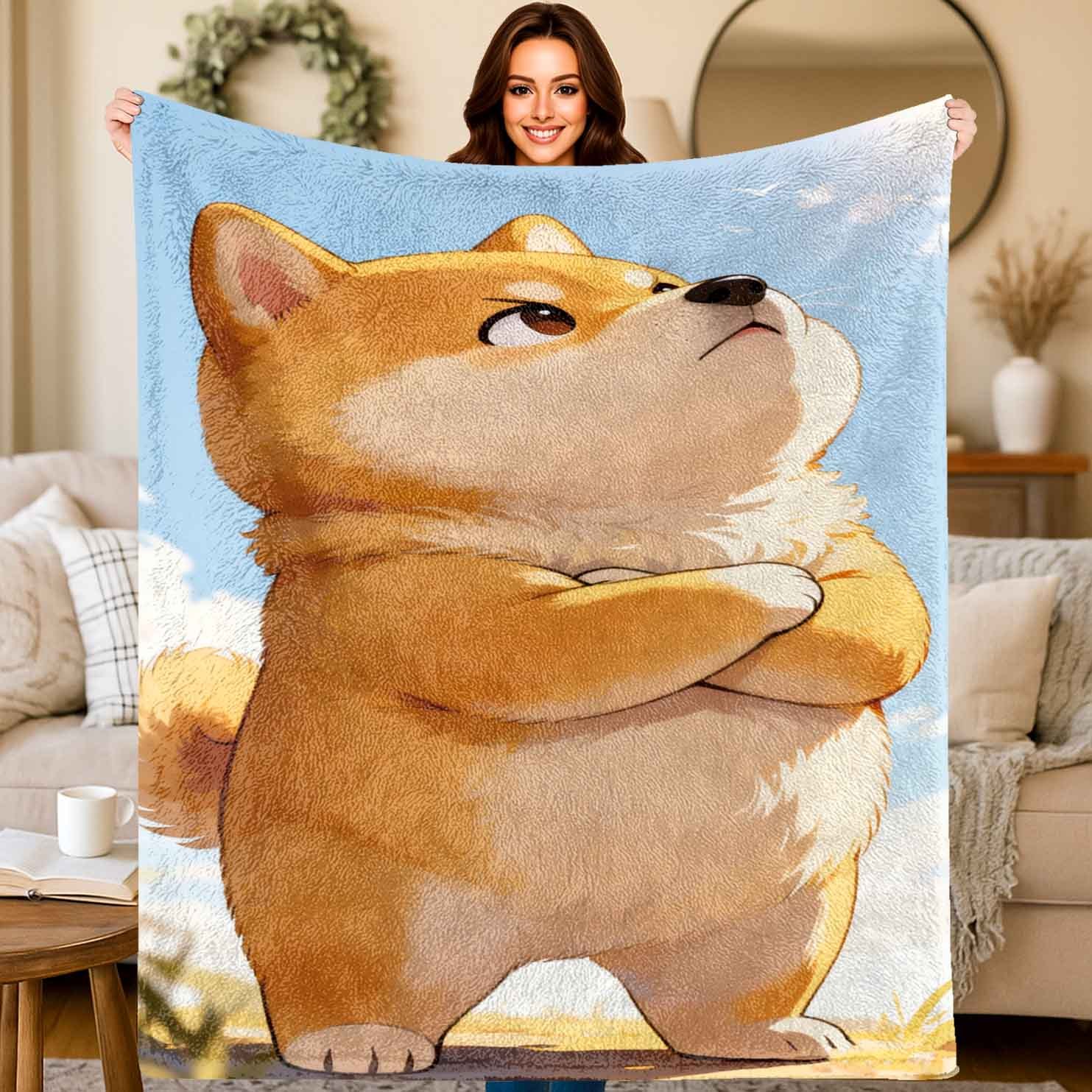 Home Textiles Images - ayakta duran bir köpeğin çizgi film