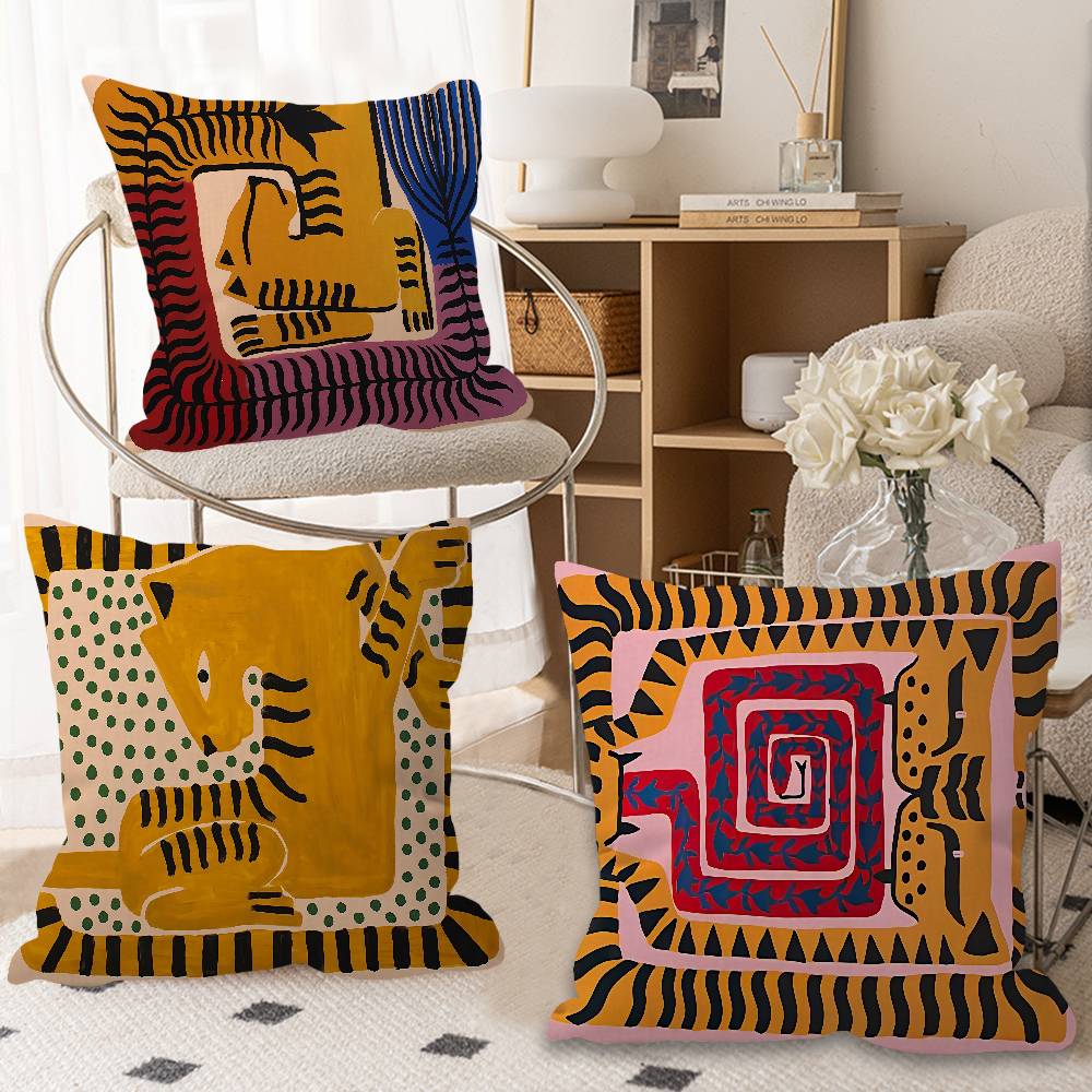 Home Textiles Egypt - Antik Mısır Kaplan Leopar Kişiselleştirilmiş resimli
