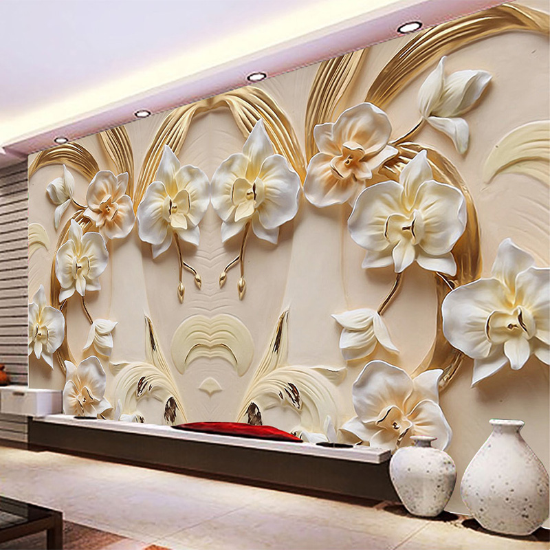 Home Textiles Photos - Özel fotoğraf duvar kağıdı 3D Kabartma