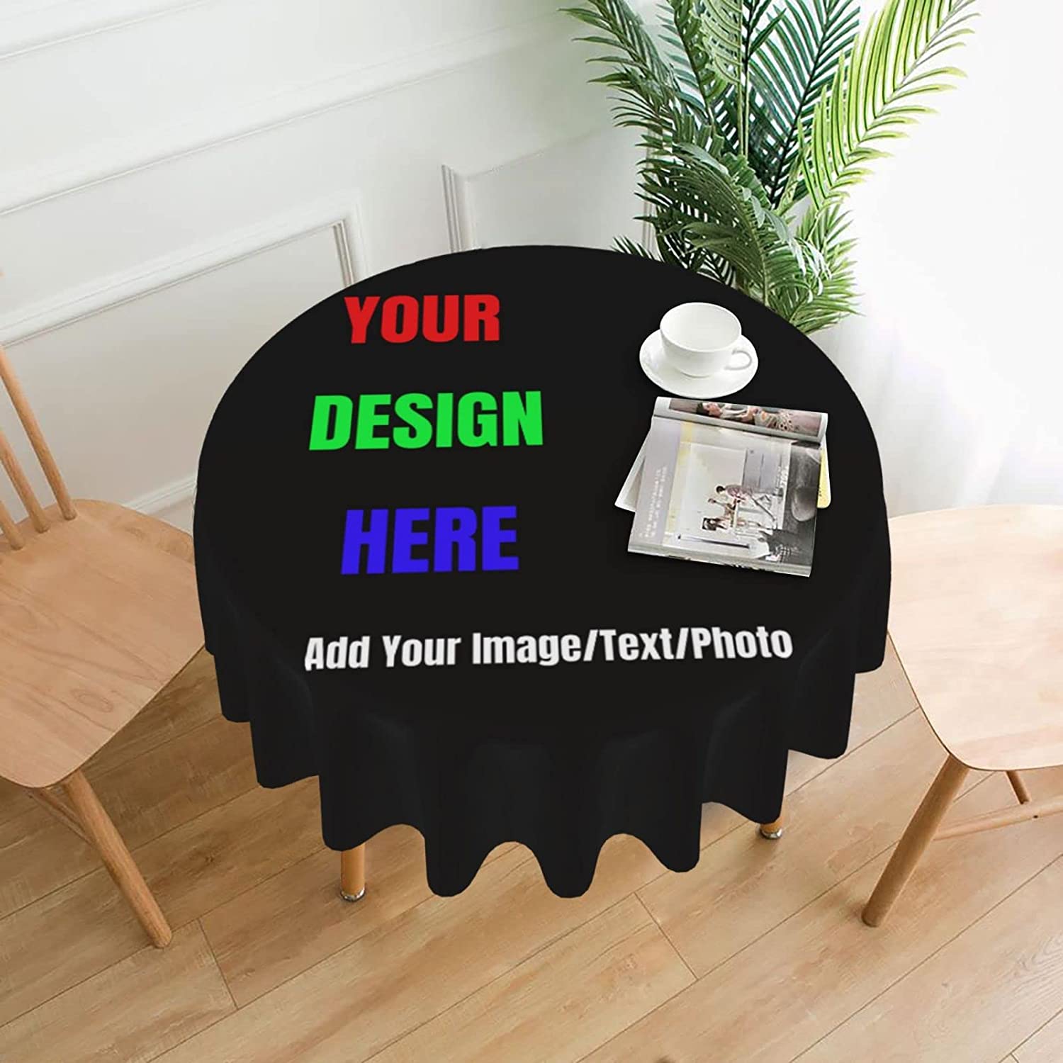 Home Textiles Images - Özel yuvarlak masa örtüsü kişiselleştirilmiş masa