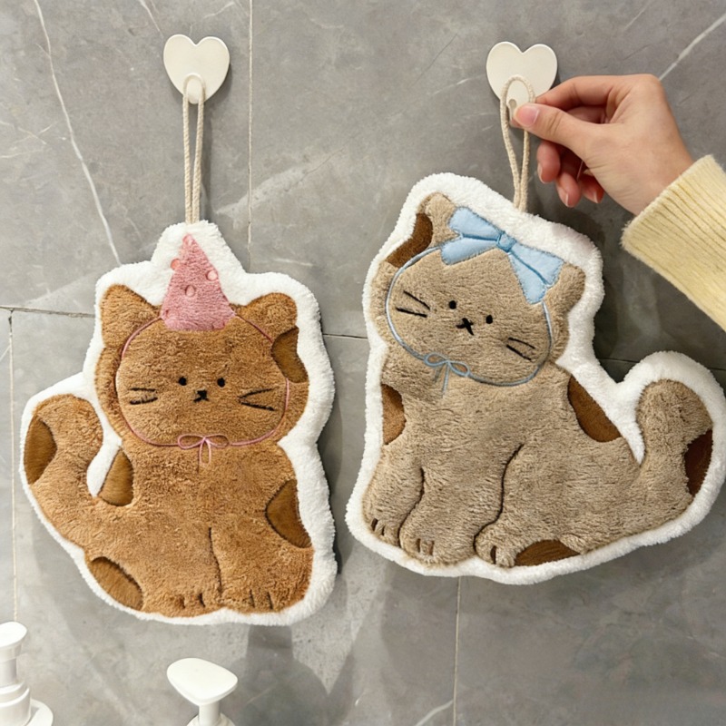 Home Textiles Towel - Yaratıcılık Sevimli Kedi Şekilli Asılı El