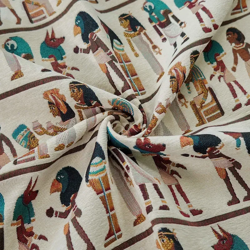 Home Textiles Egypt - Antik Mısır Etnik Tarzı İplik Boyalı