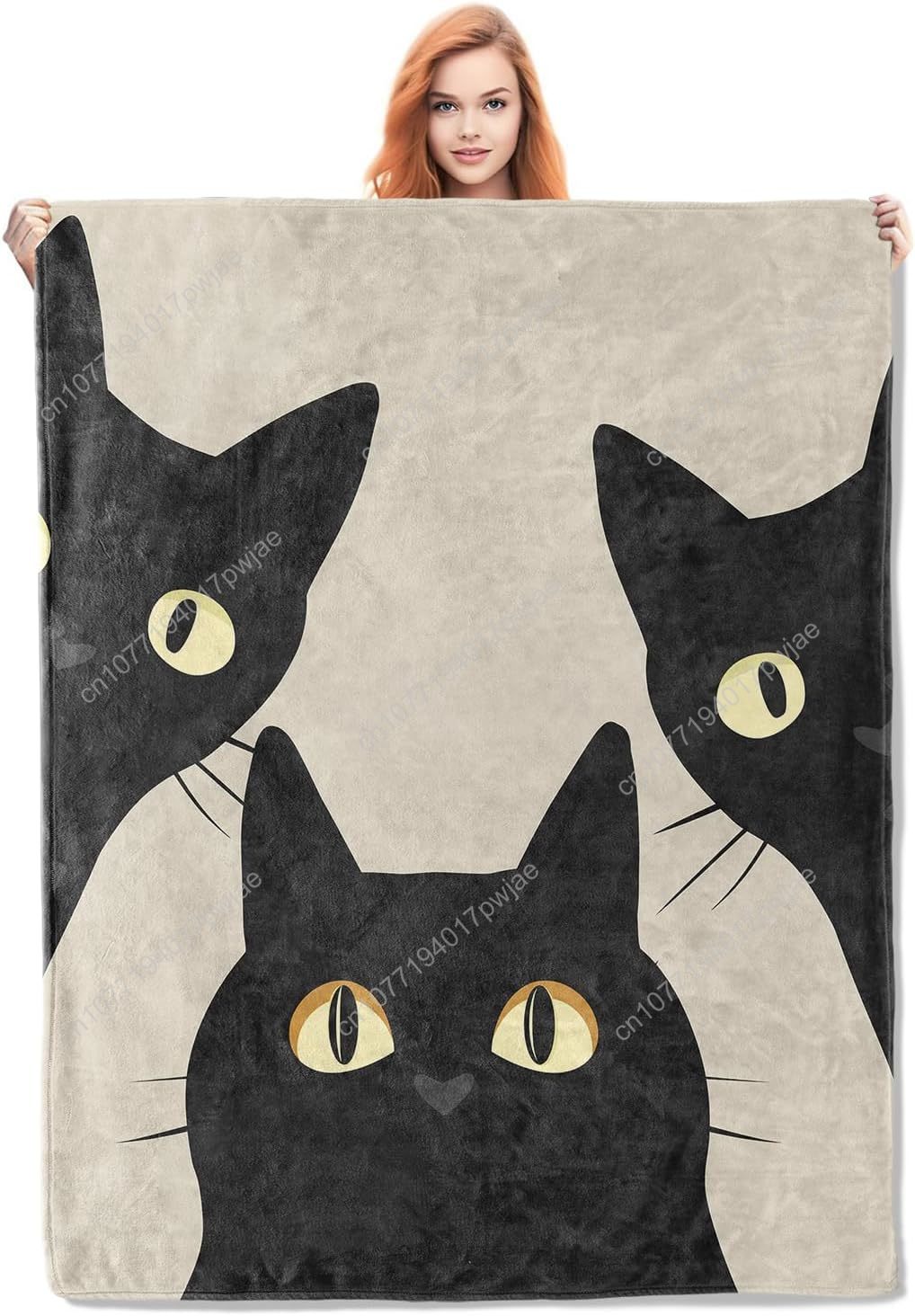 Home Textiles Towel - Komik Kedi Battaniyesi Kadınlar ve Kızlar