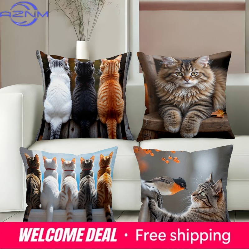 Home Textiles Images - Ev İçin Farklı Kedi Görsellerine Sahip