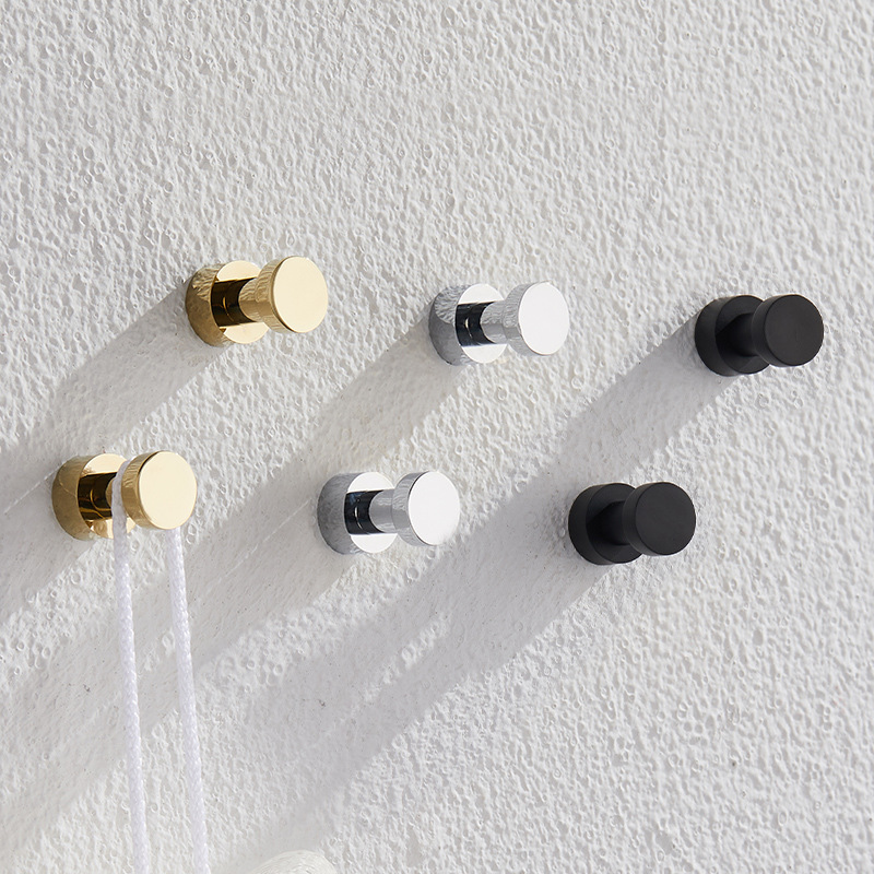 Home Textiles Towel - 2/3/4/5 adet pirinç Robe Hooks havlu