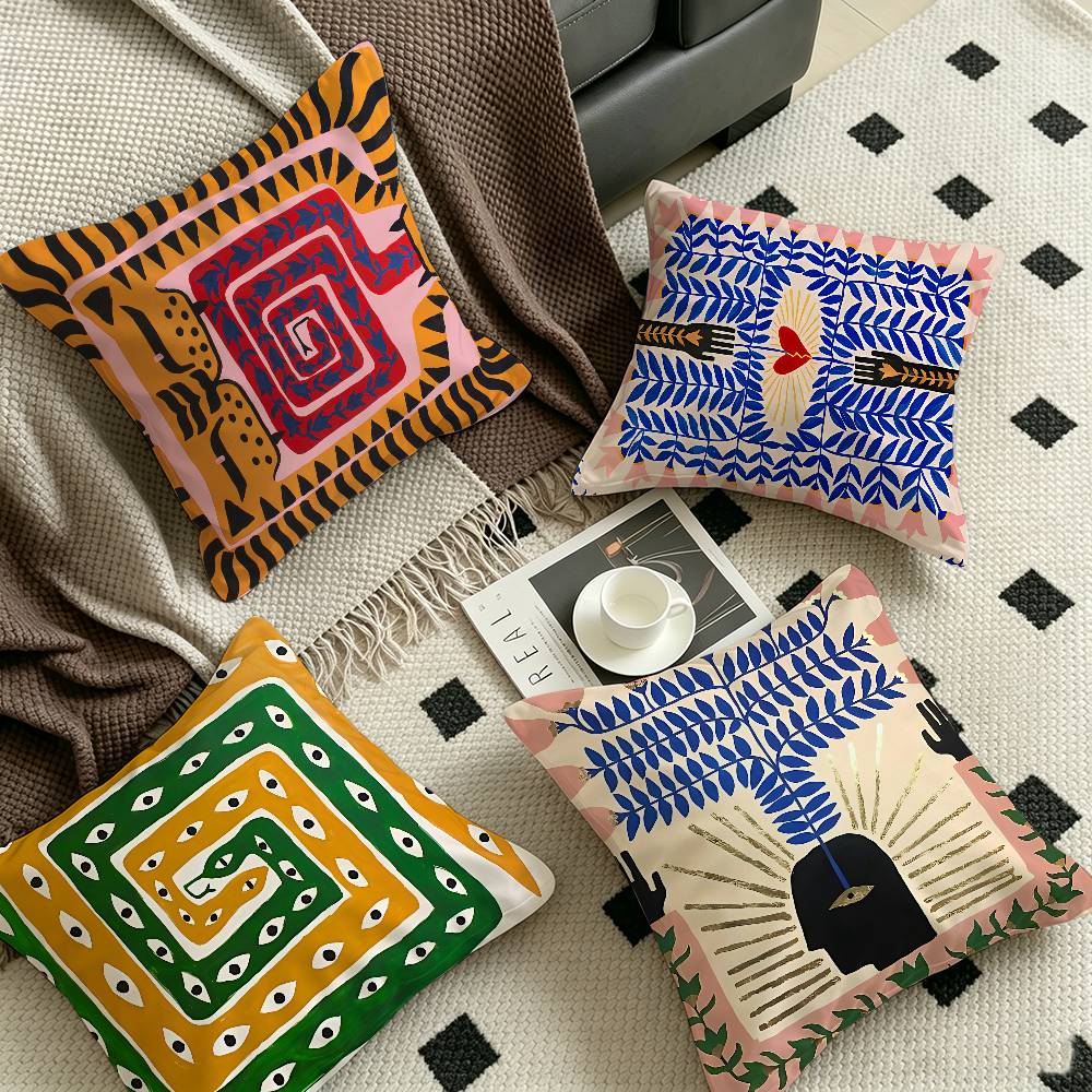 Mısır renkli soyut kaplan mind - Home Textiles Egypt incelemesi ve fiyatı