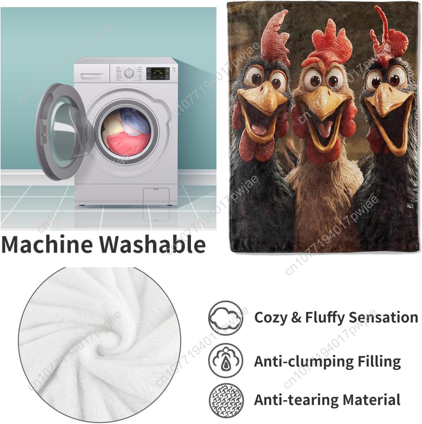 Tavuklar Battaniye Kadınlar iç - Home Textiles Towel incelemesi ve fiyatı