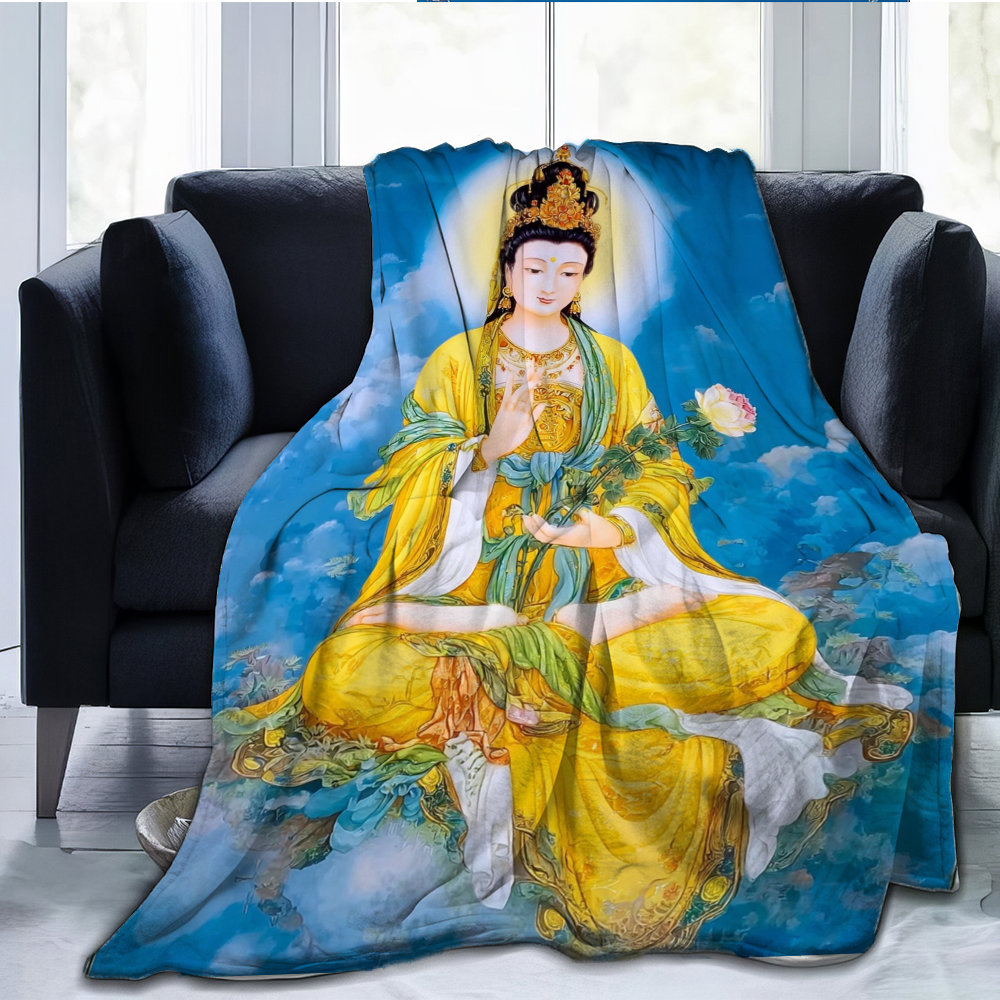 Guanyin Bodhisattva baskılı fl - Home Textiles Images incelemesi ve fiyatı