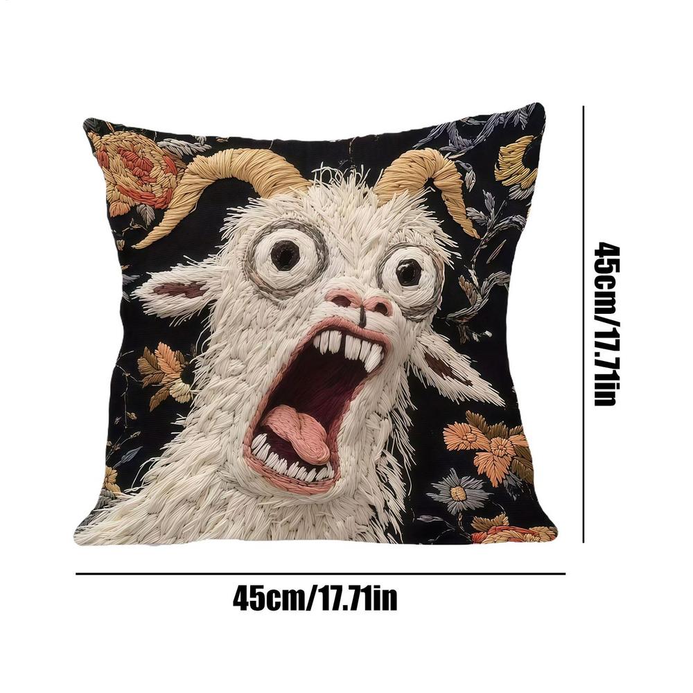 2D çığlık atan keçi yastık ört - Pillow Cover 20X20 incelemesi ve fiyatı
