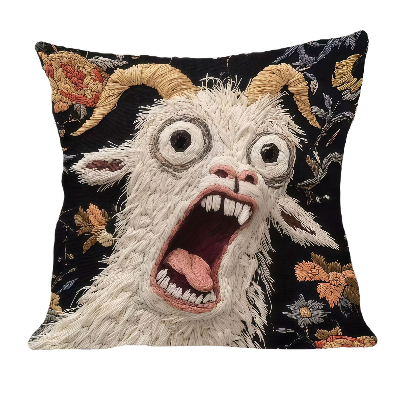 45x45 cm Çığlık atan keçi yast - Pillow Cover 20X20 incelemesi ve fiyatı