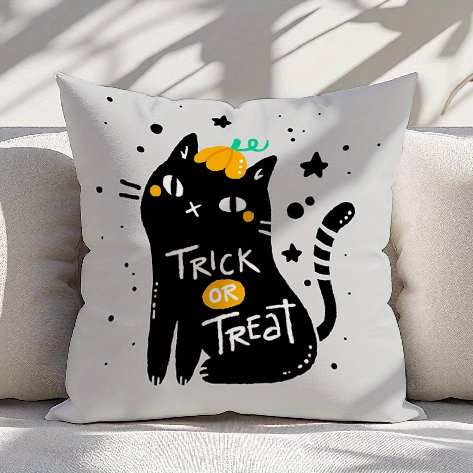 1 adet Trick or Treat Siyah Ke - Pillow Cover 20X20 incelemesi ve fiyatı