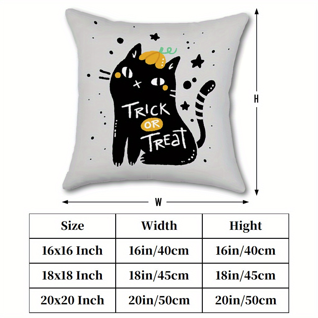 1 adet Trick or Treat Siyah Ke - Pillow Cover 20X20 incelemesi ve fiyatı