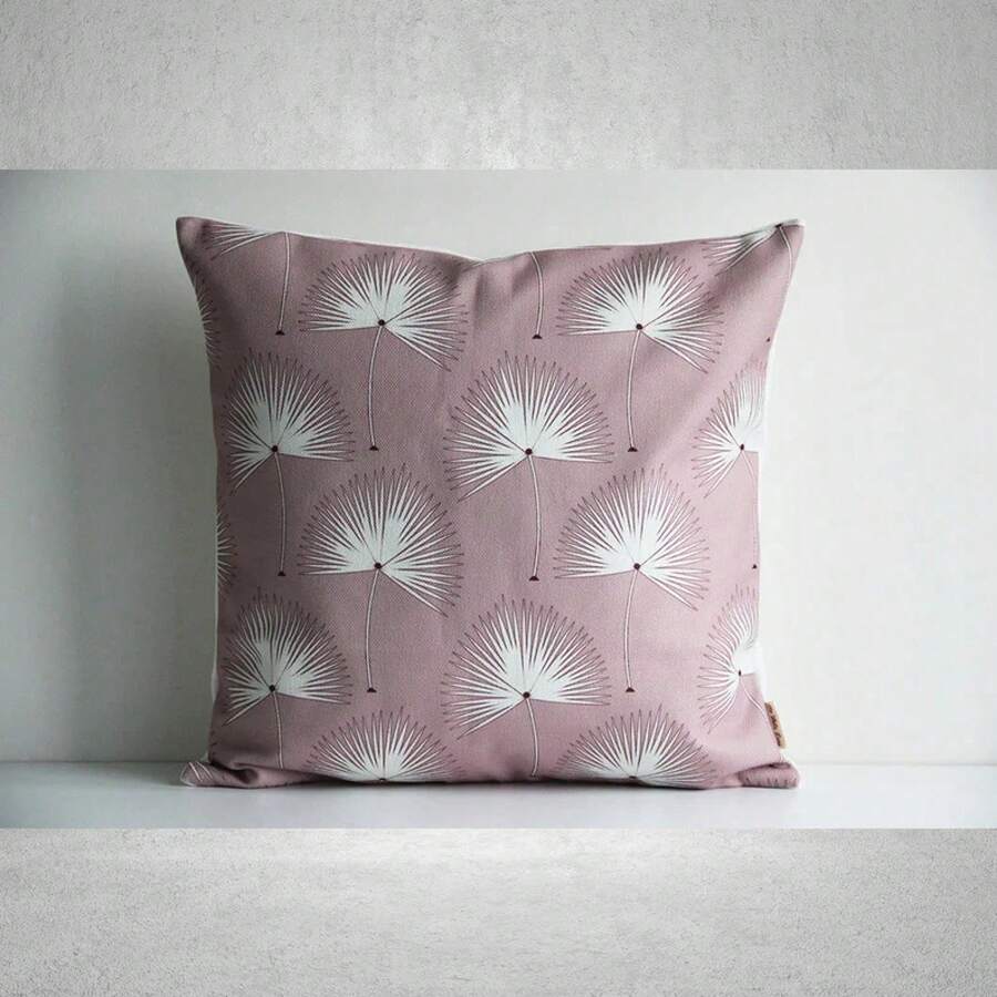Mavi Palmiye Yaprağı Baskılı K - Pillow Cover 20X20 incelemesi ve fiyatı