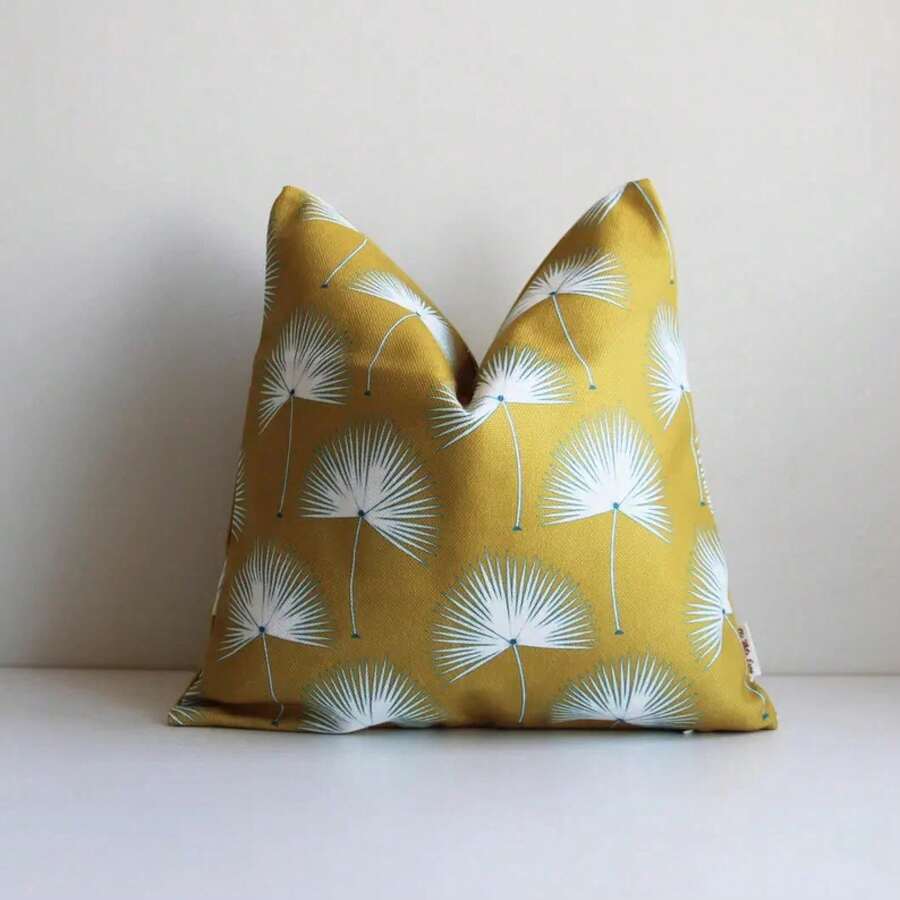 Mavi Palmiye Yaprağı Baskılı K - Pillow Cover 20X20 incelemesi ve fiyatı